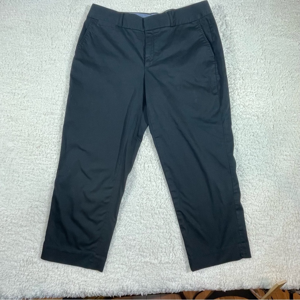 Banana Republic Jackson Fit Petite Cropped Ankle Pants 12P Black